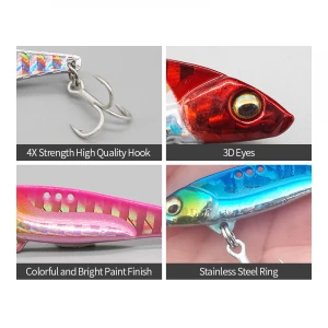 7g 12g 17g Metal Vibration Bait Vibe Lure Artificial Casting Lures Fishing Tackle