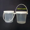 900ml plastic bucket for packaging ice cream yogurt honey