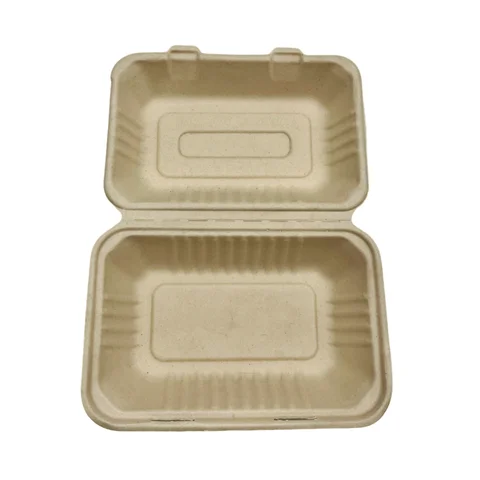 Buy 9x6 Inch Clamshell Bpi Sugarcane Fiber Compostable Clamshell Food ...