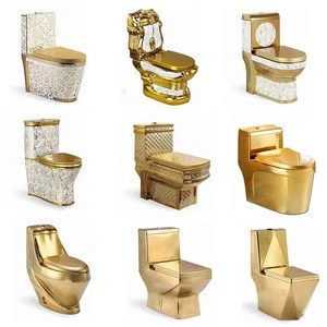 A grade quality sanitary ware ceramic golden color one piece types girl wc toilet bowl