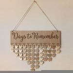 A2889  DIY Handmade Family Decor Birthday Calendar Craft Anniversary Reminder Sign Pendant Board Calendars Wooden Artware