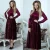 Import Accept OEM 2019 New Casual O-Neck Solid Color Corduroy Vintage Pleated Velvet Long Sleeve Dresses Women Dress from China