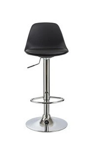 adjustable pp plastic bar chair modern footrest metal bar stool