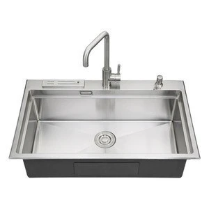 Aifia High Quality Sink 304 Stainless Steel Handmade Kitchen Sink Pedestal Sink Single Bowl Wash Basin JDBSG-8250-A