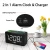 Import Amazon Hot Sale Digital Snooze Function Dual Alarm 7 Color Changing Digital Alarm Clock With USB Charger Adjustable Brightness from China