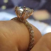 Amazon Hot Sale New Shanzuan Round Ring Fashion Engagement Proposal Ring