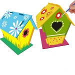 Amazon Hot Sale ORIENTAL CHERRY Crafts for Kids Ages 4-8  DIY Bird House Kit - Build and Paint Birdhouse Wooden Arts
