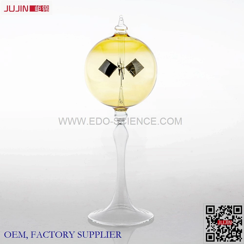 Amber 60 160mm Glass Crafts Decoration Home Toy Home Ornament School Laboratory Equipment Crookes Radiometer Lightmill JJ7896