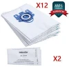 Anxingo 12 Vacuum Cleaner Bags Fit Miele 3D GN COMPLETE C2 C3 S2 S5 S8 S5210 S5211 S8310