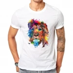 Apparel O Neck T Shirts, Cotton Men Clothes, Print T-Shirt