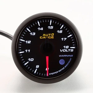 Auto Black with Needle sweeping noiselessly Panel Racing Accessory Volt Gauge with warning