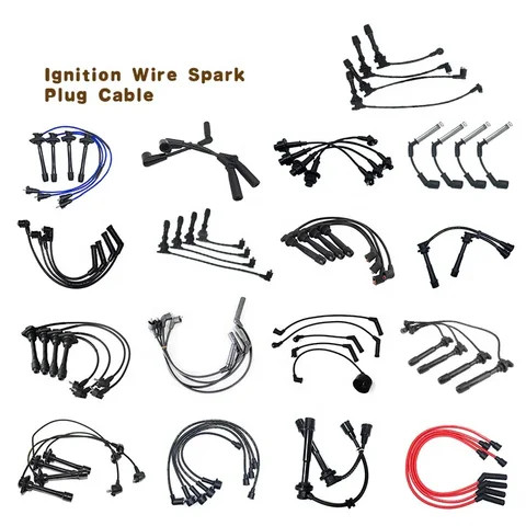 Buy Auto Engine Silicone Spark Plug Wire Set Ignition Coil Cable For ...