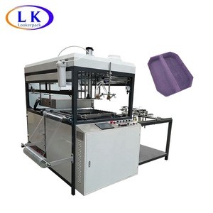 Automatic flocked PS blister tray vacuum thermo forming machine for  eye glasses inner box