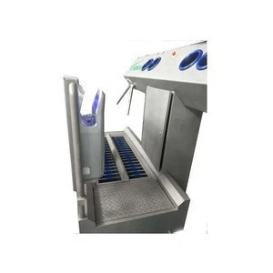 Automatic hygiene cleaning station for boots and hand wash two lanes