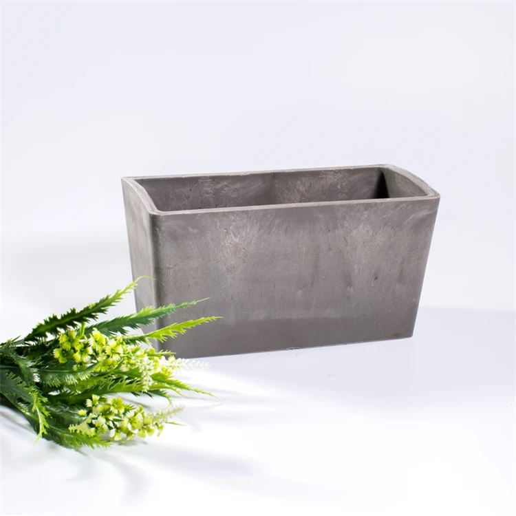 AYU26-003 small rectangular  marble vain balcony decoration  flower pot