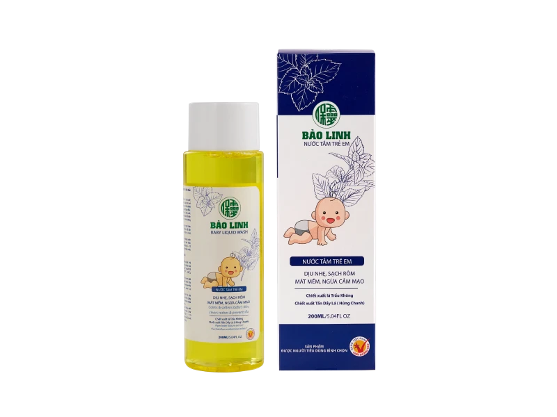 Baby Bottle Liquid Wash Skin Diseases Smooth And Soft Baby Two In One Shampoo Bao Linh Baby Bottle Liquid wash Solution