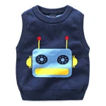 Baby boy sweater designs for kids sweater tank top 100% cotton autumn outfits