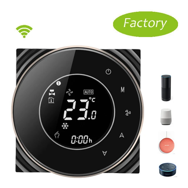 BAC-6000 European Indoor Digital Thermostat Central Air Conditioning Fan Coil Controller Smart WiFi Thermostat