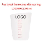 Baking Kitchen Silicone Measuring Cup With Double Scales Stir Pour Cupcake Flour Measuring Beaker DIY Cake Tools