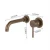 bathroom brush nickel 1 handle wall mount 2 hole basin mixer taps