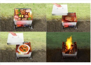 BBQ Grill/BBQ Stove Foldable Thin Size Pizza Oven For Outdoor Activities Toto Bag Included