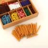 Bead Decanomial  box  mathematics material educational wooden baby  montessori toys  for kids learning