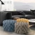 Import bedroom dressroom modern Square shape fabric footstool ottoman stool tufted sofa set furniture from China