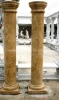 Beige Marble Column Stone Sculpture (SY-C024)