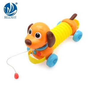 Bemay Toy Drag Pull lazy Pet Accordion Electronic Organ Baby Piano Music Toy For Baby