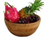 Best Bamboo Extra Large Salad Bowl Kitchen Round Food Serving Bowl for fruit Pasta Cereal Soup Mixing Bowl  Ironwood Acacia Wood