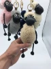 Best gift option ladies handbag accessory lamb sheep fur sheep handbag charm animal keychain
