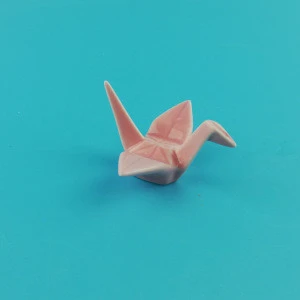 Best home decor gift red Thousand Paper Crane geometric animals ceramic for sale