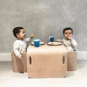 best modern kids wooden sets study play table and chair