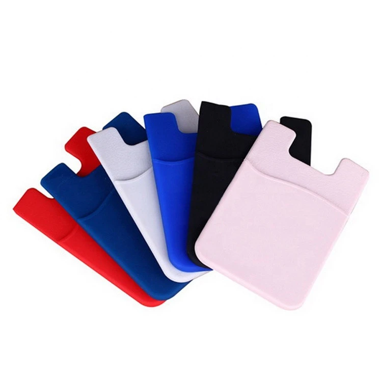 Best Selling Factory OEM Silicone Cell Phone Wallet with 3M Sticker Silicone Phone Card Wallet