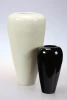 Best selling High quality eco friendly Vase in bamboo lacquerware with removable inner zinc tube in white color from Vietnam