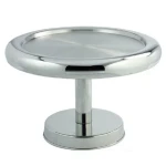 Best Selling Metal Cake Stand with Glass Table Display Platter Cake Plate Wedding Birthday Parties Elegant Table Decoration Set