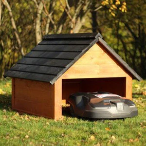 Best selling product Weatherproof Wooden Auto Robot Lawn Mower Garage Storage Shelter