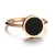 Import Black enamel stainless steel ring wholesale hand rose gold charm little finger rings and bracelet jewelry set from China