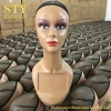 black female mannequin wig display head mannequin female female realistic makeup mannequin head Red lips