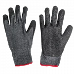 Black Latex Rubber Coated Industrial Cotton Knitted  Work Glove