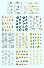 BLE366-531 Nail Salon Professional Products Cartoon Pirate Nail Art Eco-friendly Nail Tattoo Water Transfer Tips