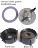 Blender spare parts: blender blade cutter, gasket and bottom cap for Oste 4655 blender