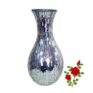 Blue glass vases wholesale vase cheap black square