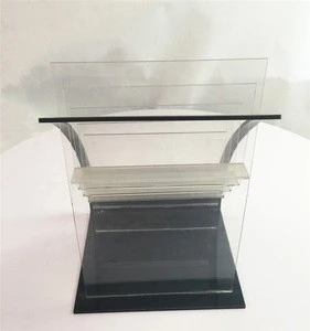 Boutique plexiglass desktop four-layer acrylic bookshelf bookcase