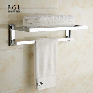 Brass Towel Racks Polished Chrome Bathroom Towel Shelf