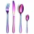 Import Bulk personal kitchen pvd flatware metal ss tableware stainless steel pure copper rose gold cutlery set from China