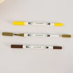 Calligraphy brush extra fine tip colorful permanent watercolor lettering brush pen markers for drawing