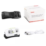 camping USB Rechargeable Led Light Headlamp Waterproof High Power Bright Factory Rechargeable Motion Sensor Headlamp