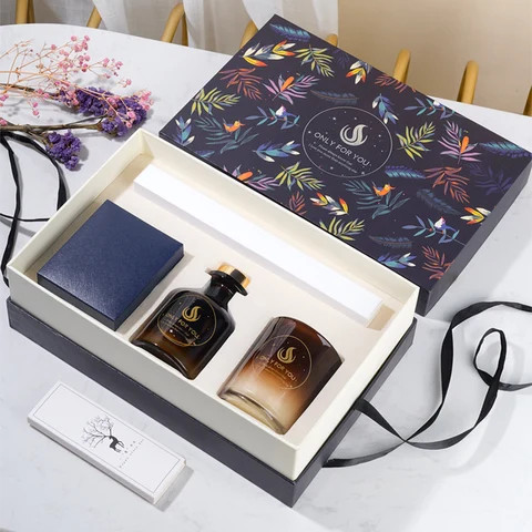 Candles and Diffuser Set Packaging Luxury Reed Diffuser Candle Set Gift Box