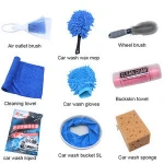 Car cleaning super soft wash microfiber towel drying cloth  care cloth no scratch brush sponge tool set for car